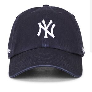 Sporty & Rich Navy Baseball Cap with White NY Logo